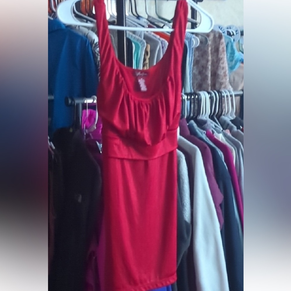 ❤️ Miss Bisou Red Empire Waist Ruched Tank Top | Size M | NWT ❤️